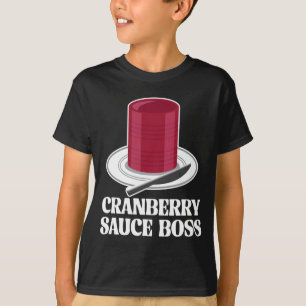 Thanksgiving Ingemaakte Cranberry-saus Baas Kalkoe T-shirt