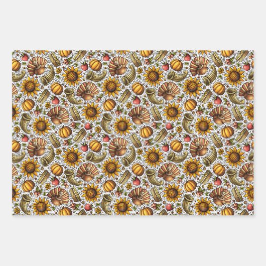 Thanksgiving Inpakpapier Vel (Voorkant 3)