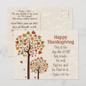 Thanksgiving Inspirerend Bijbel Psalm 118:24 Briefkaart (Voorkant / Achterkant)