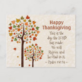 Thanksgiving Inspirerend Bijbel Psalm 118:24 Briefkaart (Voorkant)