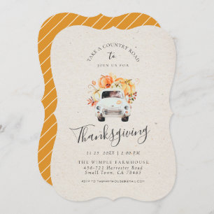 THANKSGIVING INVITATIE   Rustige Herfst Harvest Kaart