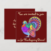 Thanksgiving Invitaties Kaart (Voorkant / Achterkant)