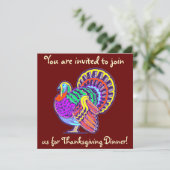 Thanksgiving Invitaties Kaart (Staand voorkant)