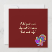 Thanksgiving Invitaties Kaart (Achterkant)