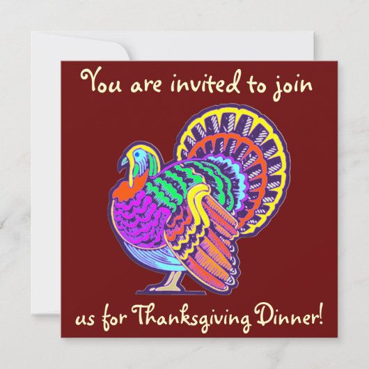 Thanksgiving Invitaties Kaart (Voorkant)