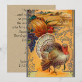 Thanksgiving Invitaties Kaart (Voorkant / Achterkant)