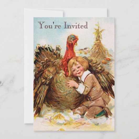 Thanksgiving Invitaties Kaart (Voorkant)
