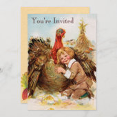 Thanksgiving Invitaties Kaart (Voorkant / Achterkant)