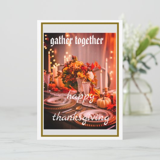  Thanksgiving Invitation Kaart (Staand voorkant)