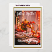  Thanksgiving Invitation Kaart (Voorkant / Achterkant)