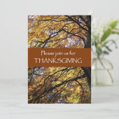 Thanksgiving Invitation Kaart - Herfstkleuren (Staand voorkant)