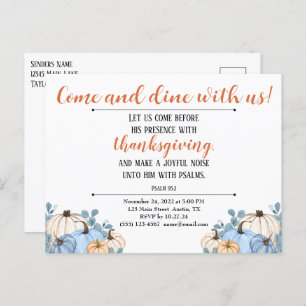Thanksgiving Invitation Scripting Pumpkin Patch Briefkaart