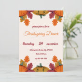 Thanksgiving Invitation Sjabloon Bewerkbare flyer (Staand voorkant)
