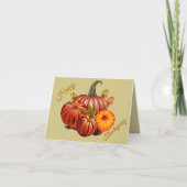 Thanksgiving invitation with pumpkins kaart (Voorkant)