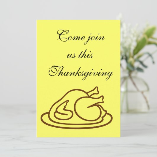 THANKSGIVING INVITE KAART (Staand voorkant)