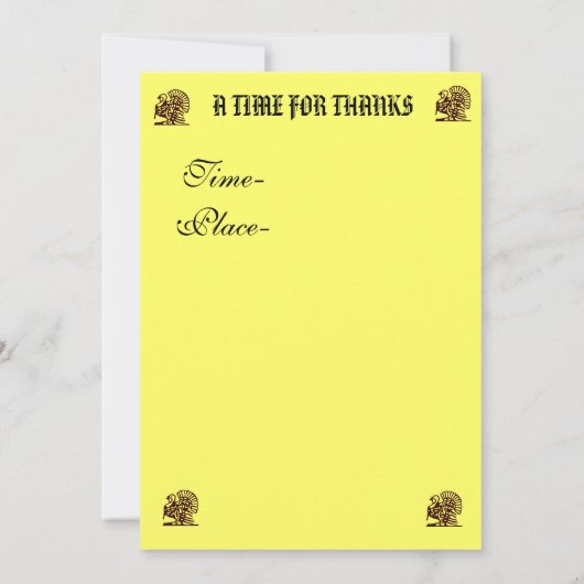 THANKSGIVING INVITE KAART (Achterkant)