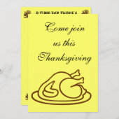 THANKSGIVING INVITE KAART (Voorkant / Achterkant)