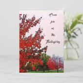 THANKSGIVING INVITE KAART (Staand voorkant)