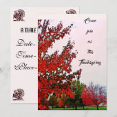 THANKSGIVING INVITE KAART (Voorkant / Achterkant)