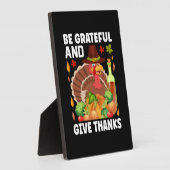 Thanksgiving is dankbaar en geeft Bedankt Fotoplaat (Zijkant)