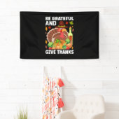 Thanksgiving is dankbaar en geeft Bedankt Spandoek (Insitu)