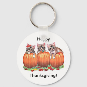 Thanksgiving is de Kat's Meow Sleutelhanger