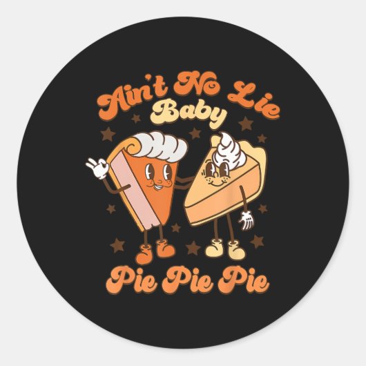 Thanksgiving is geen leugen Baby Happy Thanksgivin Ronde Sticker (Voorkant)