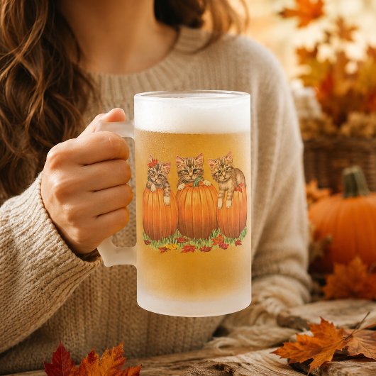 Thanksgiving is het kattenparadijs matglas bierpul