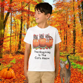 Thanksgiving is het Kinder miauw van de kat T-shirt