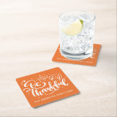 Thanksgiving is het Sinaasappel van het Manuscript Kartonnen Onderzetters (Insitu)