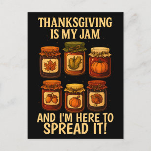 Thanksgiving is mijn jam - Schattigee Herfst woord Feestdagenkaart