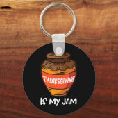 Thanksgiving is mijn Jam Thanksgiving Day Cool Her Sleutelhanger (Voorkant)