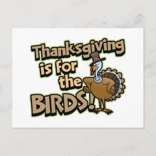 Thanksgiving is voor het briefkaart van de vogels (Voorkant)