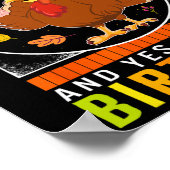 Thanksgiving Ja Het is mijn geboortedag Turkije na Poster (Hoek)