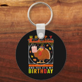 Thanksgiving Ja Het is mijn geboortedag Turkije na Sleutelhanger (Voorkant)