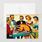 Thanksgiving jaren '50 Stijl thuis Feestdagenkaart (Voorkant / Achterkant)