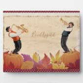 Thanksgiving Jazz Herfst Maple verliest Vintage Fotoplaat (Voorkant)