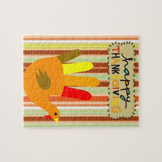 Thanksgiving Jigzaag Puzzle Legpuzzel (Horizontaal)