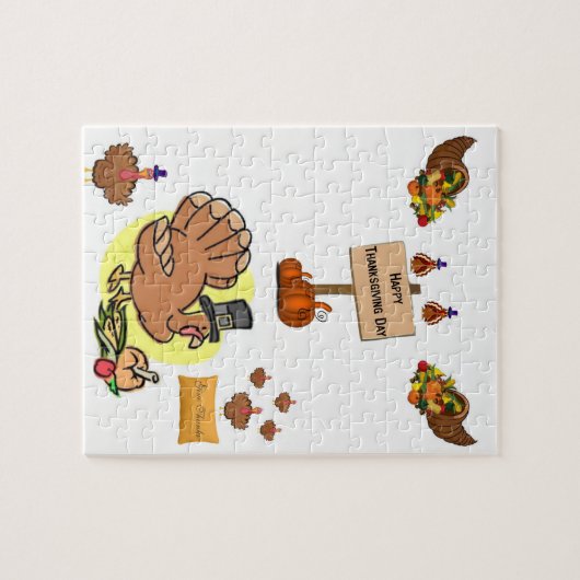 Thanksgiving Jigzaag Puzzle Legpuzzel (Horizontaal)