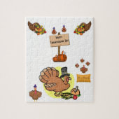 Thanksgiving Jigzaag Puzzle Legpuzzel (Verticaal)