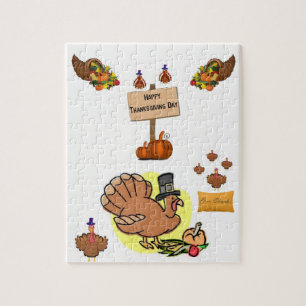 Thanksgiving Jigzaag Puzzle Legpuzzel