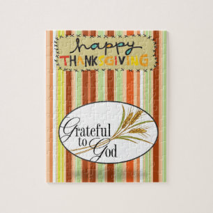 Thanksgiving Jigzaag Puzzle Legpuzzel