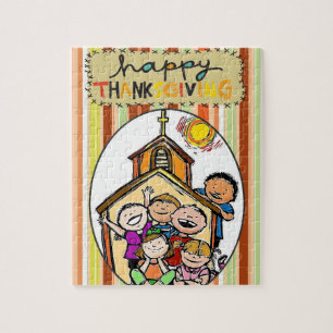 Thanksgiving Jigzaag Puzzle Legpuzzel