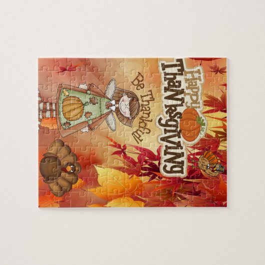 Thanksgiving Jigzaag Puzzle Legpuzzel (Horizontaal)