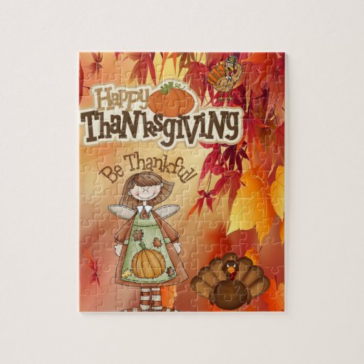 Thanksgiving Jigzaag Puzzle Legpuzzel (Verticaal)