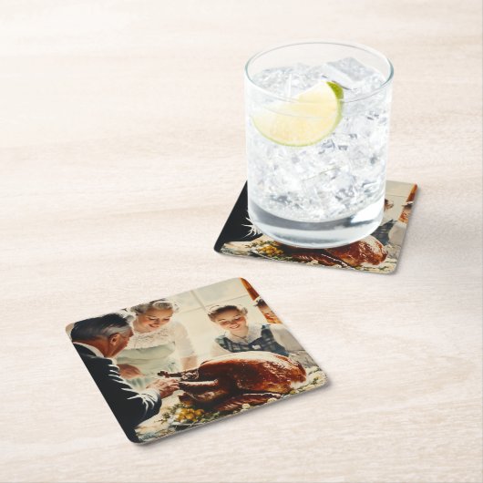 Thanksgiving Joy: een familiefeest Kartonnen Onderzetters (Insitu)