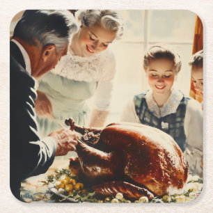 Thanksgiving Joy: een familiefeest Kartonnen Onderzetters