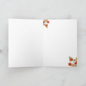 Thanksgiving Joy Floral Pumpkin Card Kaart (Binnen)