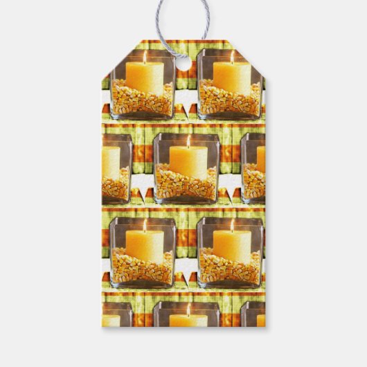 Thanksgiving Kaars Cadeaulabel (Voorkant)