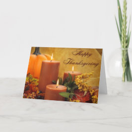 Thanksgiving kaars feestdagen kaart